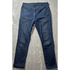 Levis 511 Jeans Mens 31X30 Blue Slim Fit White LOW RISE PREPPY CITY Dark Denim